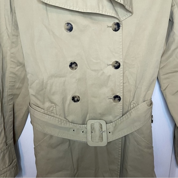 THEORY Classic Cotton Tan Trench Coat Small - Picture 3 of 8